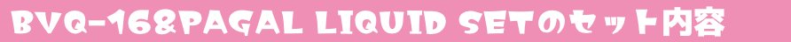 BVQ-16 starter kit & E-liquid のセット内容