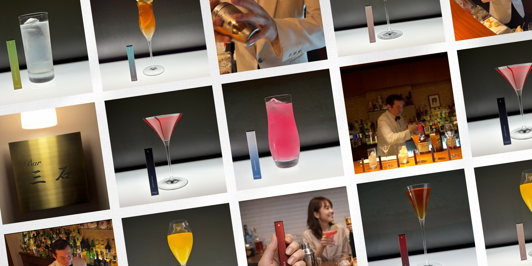 カクテルとICEBERG miniを組み合わせたカクテルシーシャのイメージ