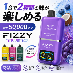 Fizzy Vape Fizzy Twins 50000 PUFFS 全7種 使い捨て vape ニコパフ
